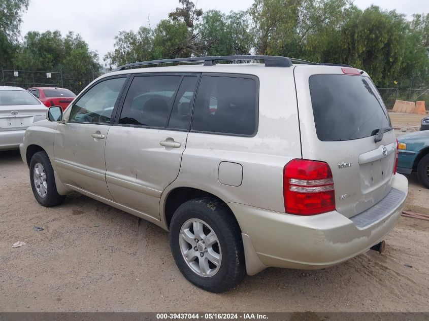 2003 Toyota Highlander V6 VIN: JTEHF21A730103419 Lot: 39437044