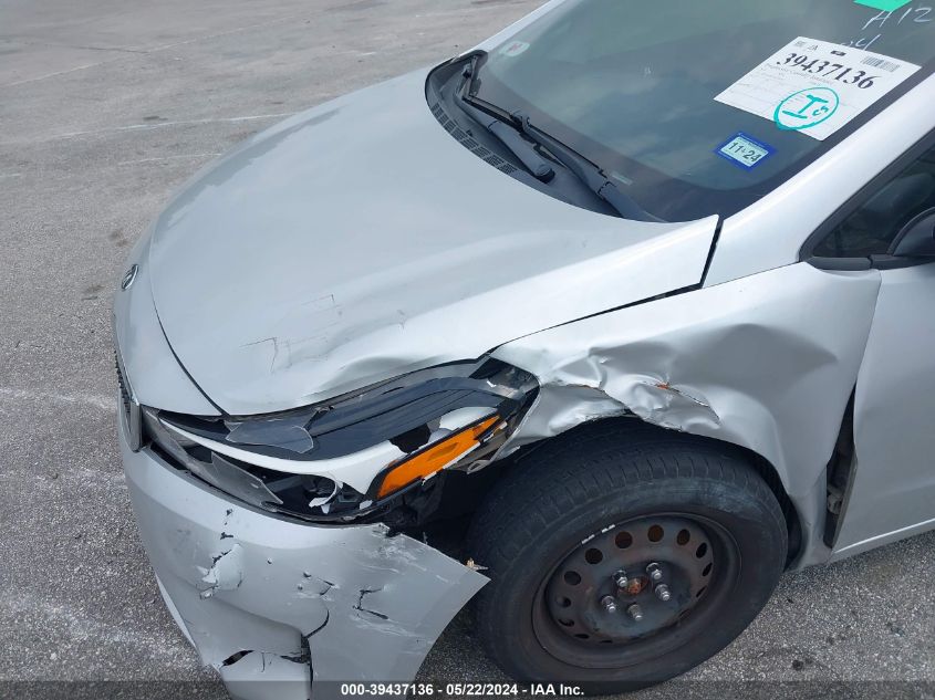 2018 Kia Forte Lx VIN: 3KPFK4A7XJE276993 Lot: 39437136