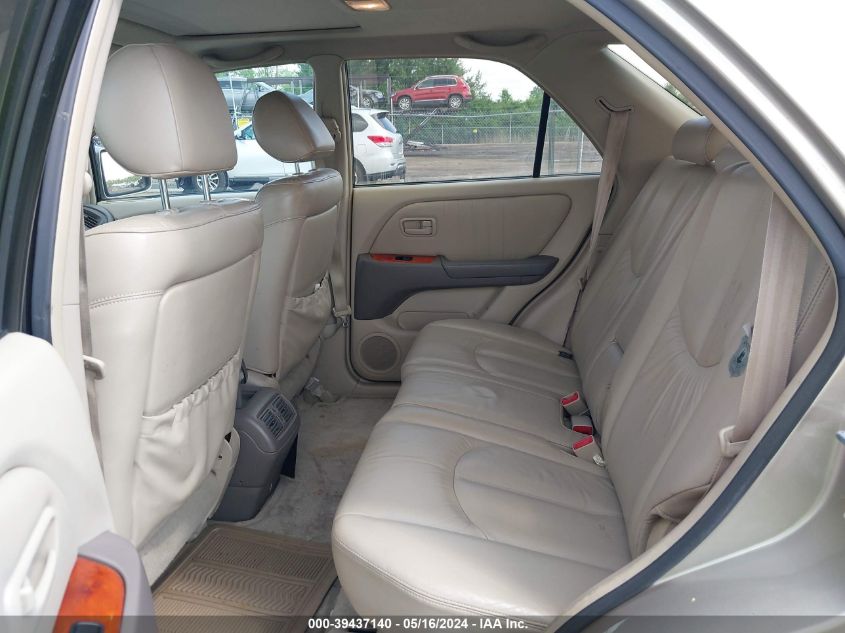 2000 Lexus Rx 300 VIN: JT6HF10U3Y0099250 Lot: 39437140