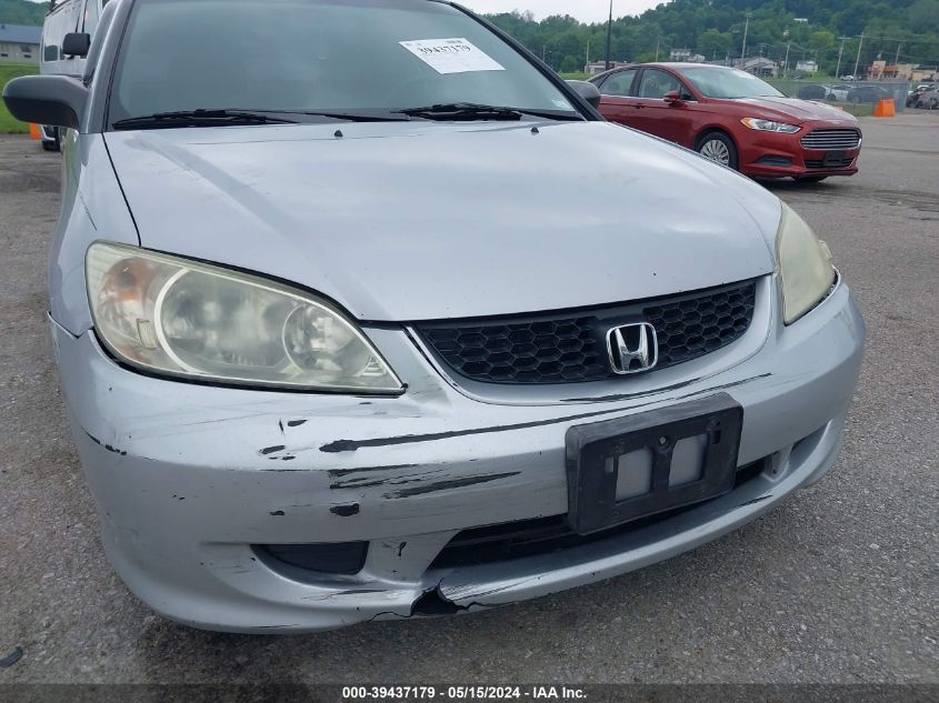 2004 Honda Civic Vp VIN: 1HGEM22304L057415 Lot: 39437179