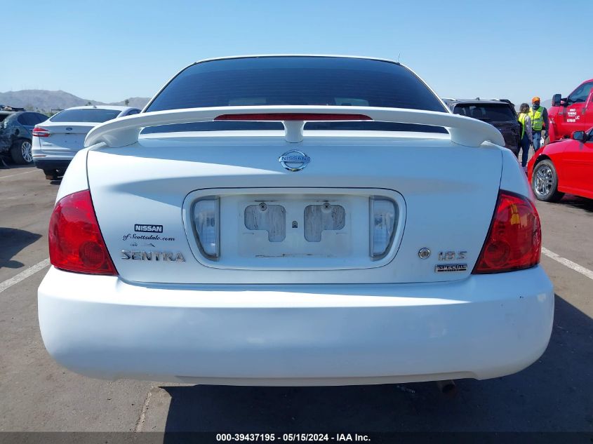 2006 Nissan Sentra 1.8S VIN: 3N1CB51D06L520140 Lot: 39437195