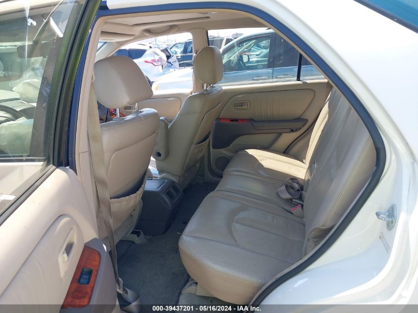 2000 Lexus Rx 300 VIN: JT6HF10U8Y0163816 Lot: 39437201