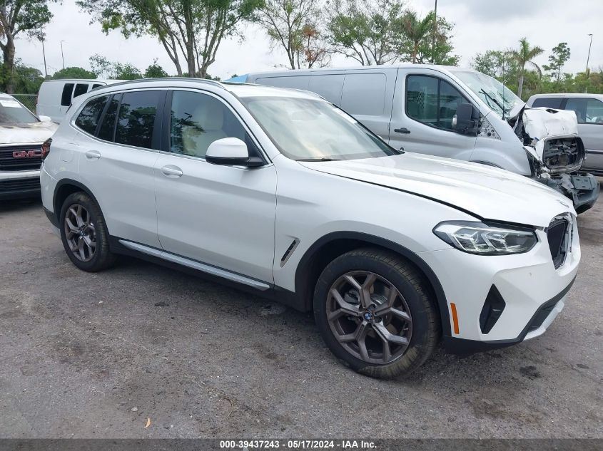 2022 BMW X3 XDRIVE30I - WBX57DP00NN162285