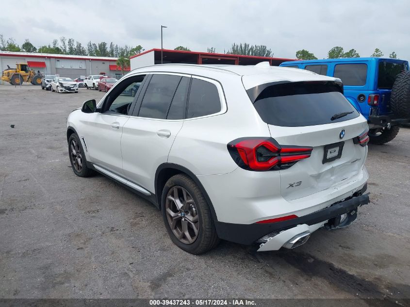 2022 BMW X3 xDrive30I VIN: WBX57DP00NN162285 Lot: 39437243