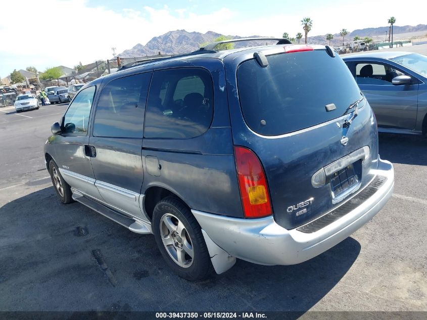 2000 Nissan Quest Gle/Gxe/Se-Cloth/Se-Leather VIN: 4N2XN11T9YD811442 Lot: 39437350