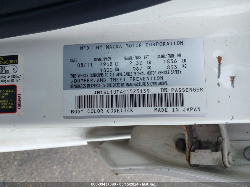 2012 Mazda Mazda3 I Sport VIN: JM1BL1UF4C1525159 Lot: 39437390