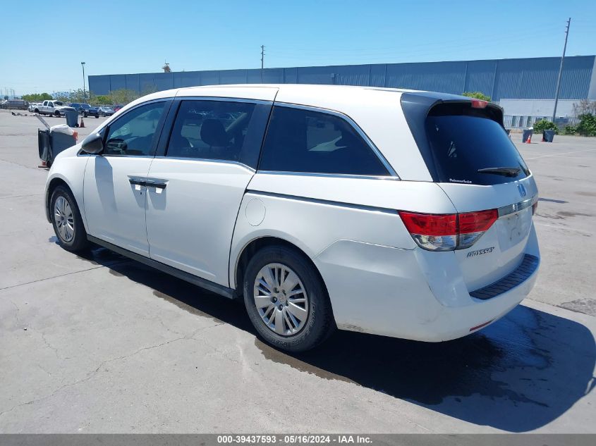 2014 Honda Odyssey Lx VIN: 5FNRL5H28EB010737 Lot: 39437593