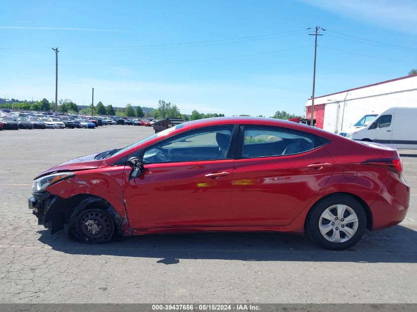 2016 Hyundai Elantra Se VIN: 5NPDH4AE0GH750183 Lot: 39437656