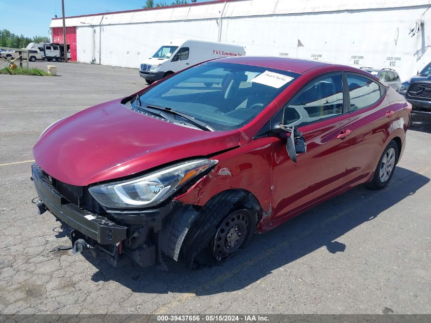 2016 Hyundai Elantra Se VIN: 5NPDH4AE0GH750183 Lot: 39437656