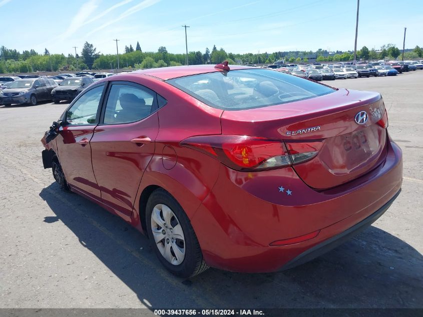 2016 Hyundai Elantra Se VIN: 5NPDH4AE0GH750183 Lot: 39437656