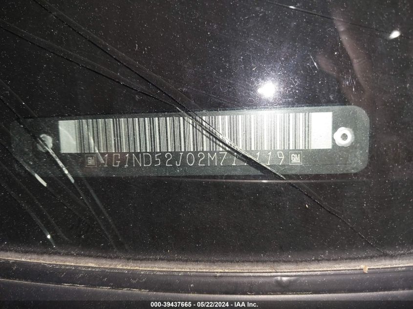 2002 Chevrolet Malibu VIN: 1G1ND52J02M719119 Lot: 39437665