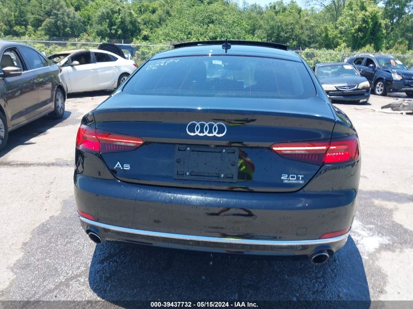 2018 Audi A5 2.0T Premium VIN: WAUBNCF50JA116841 Lot: 39437732