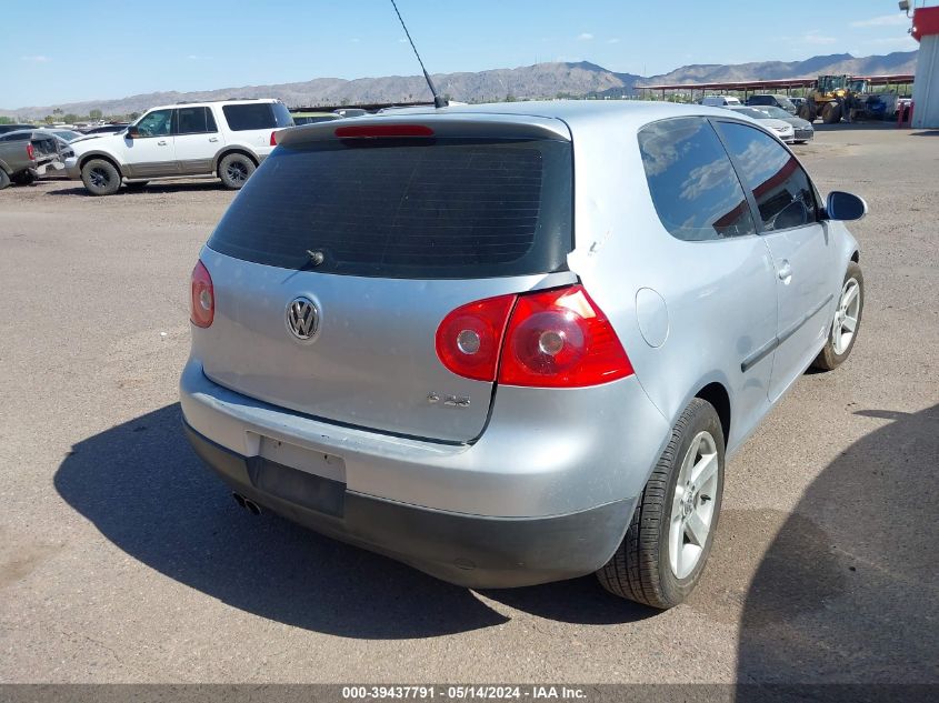 2007 Volkswagen Rabbit 2-Door VIN: WVWAR71K87W276520 Lot: 39437791