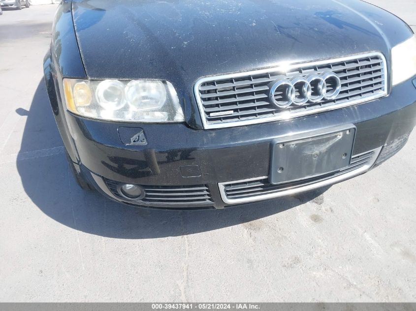 2004 Audi A4 1.8T Quattro VIN: WAULC68E34A161835 Lot: 39437941