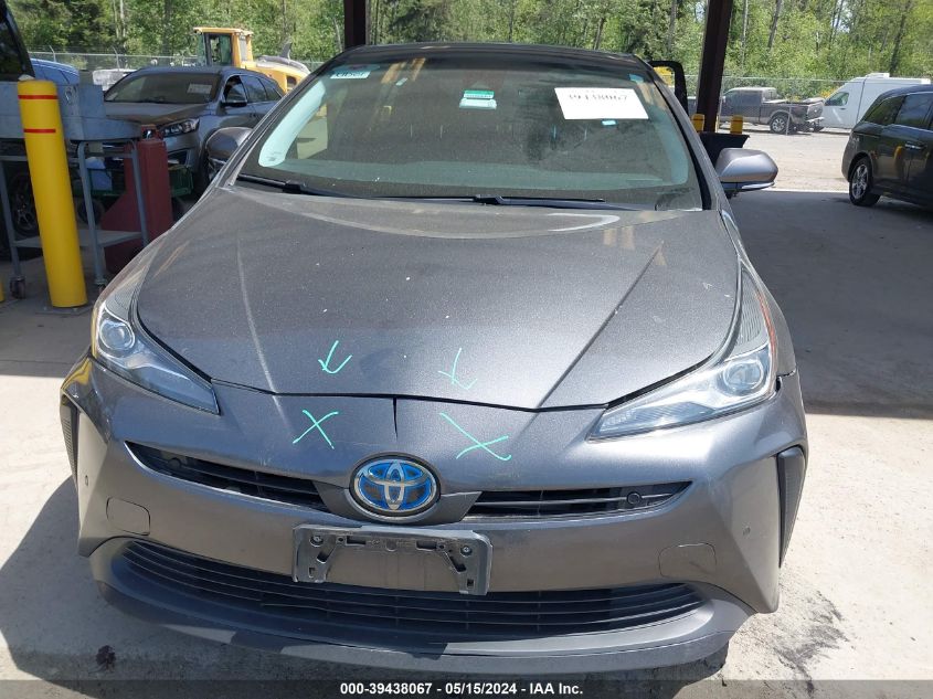 2019 Toyota Prius Le VIN: JTDKARFU9K3082056 Lot: 39438067