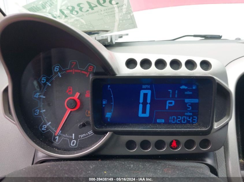 2014 Chevrolet Sonic Lt Auto VIN: 1G1JC6SHXE4236665 Lot: 39438149