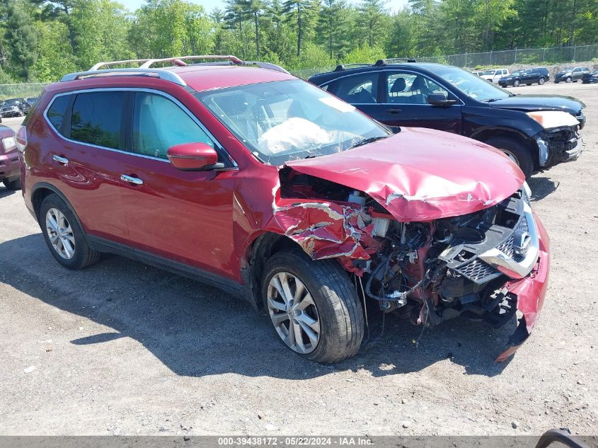 2016 Nissan Rogue Sv VIN: KNMAT2MV5GP735023 Lot: 39438172