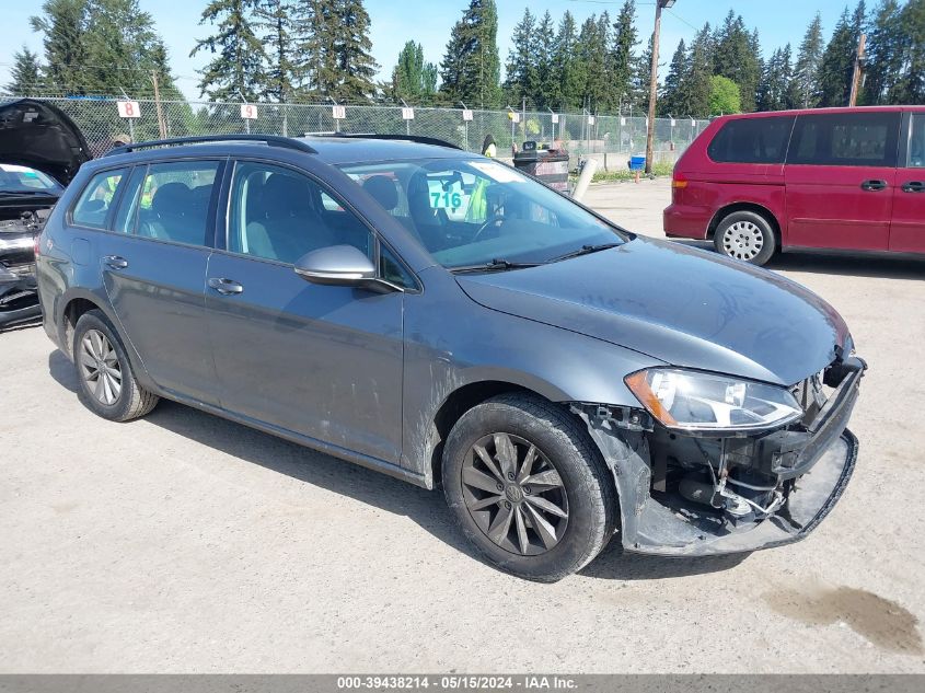 2017 Volkswagen Golf Sportwagen Tsi S/Tsi Se/Tsi Sel VIN: 3VWC17AU4HM531857 Lot: 39438214