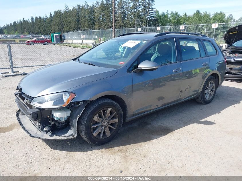 2017 Volkswagen Golf Sportwagen Tsi S/Tsi Se/Tsi Sel VIN: 3VWC17AU4HM531857 Lot: 39438214