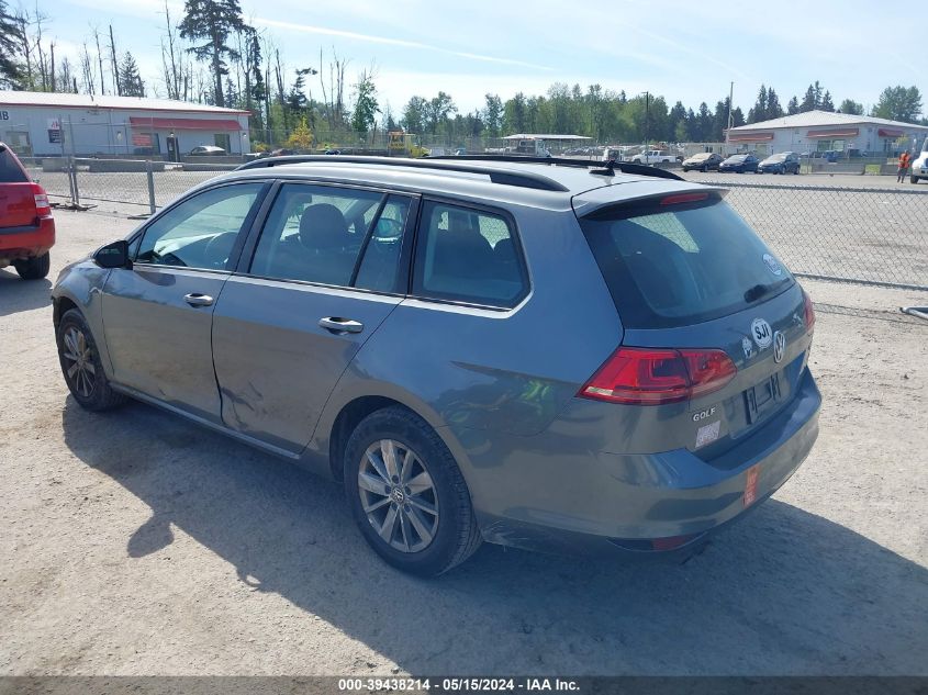 2017 Volkswagen Golf Sportwagen Tsi S/Tsi Se/Tsi Sel VIN: 3VWC17AU4HM531857 Lot: 39438214