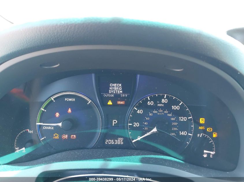 2010 Lexus Rx 450H VIN: JTJBC1BA6A2414754 Lot: 39438299