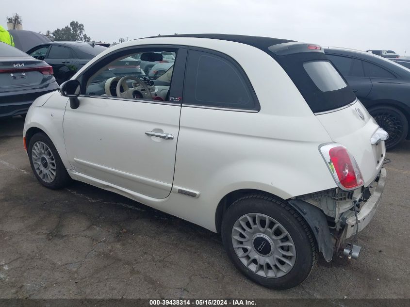 2015 Fiat 500C Lounge VIN: 3C3CFFER3FT576297 Lot: 39438314