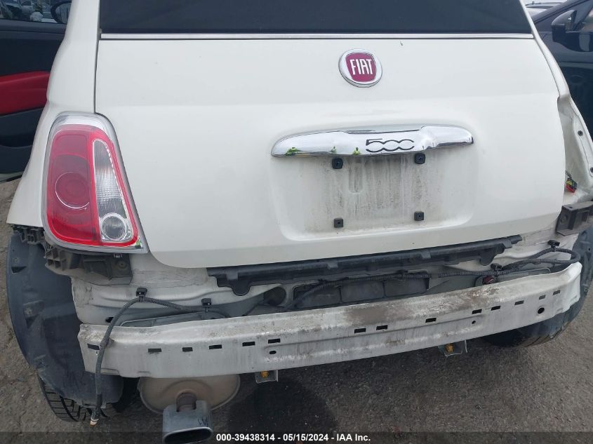 2015 Fiat 500C Lounge VIN: 3C3CFFER3FT576297 Lot: 39438314