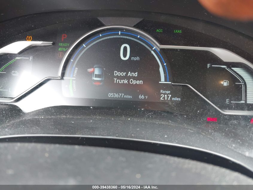 2018 Honda Clarity Plug-In Hybrid VIN: JHMZC5F19JC008530 Lot: 39438360