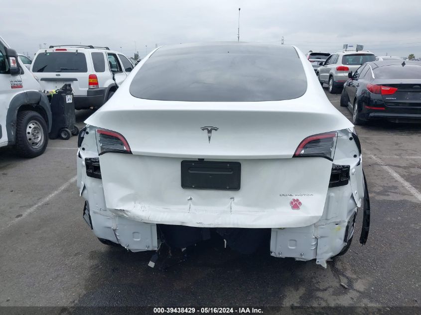 2023 Tesla Model Y Awd/Long Range Dual Motor All-Wheel Drive VIN: 7SAYGDEE6PF925391 Lot: 39438429