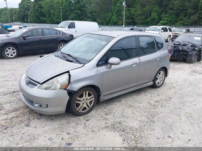 2007 Honda Fit Sport VIN: JHMGD38667S049536 Lot: 39438486