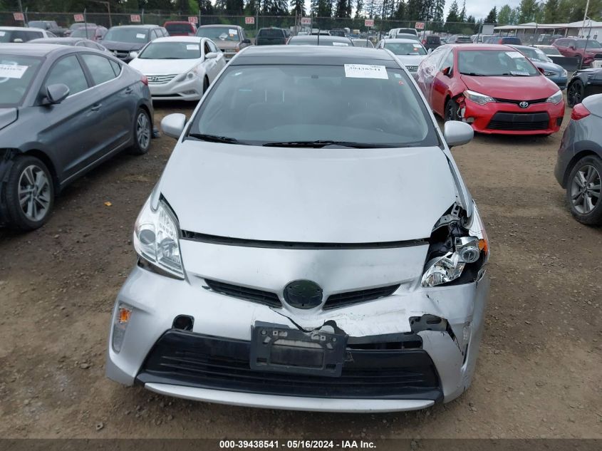 2014 Toyota Prius Three VIN: JTDKN3DU1E1785865 Lot: 39438541