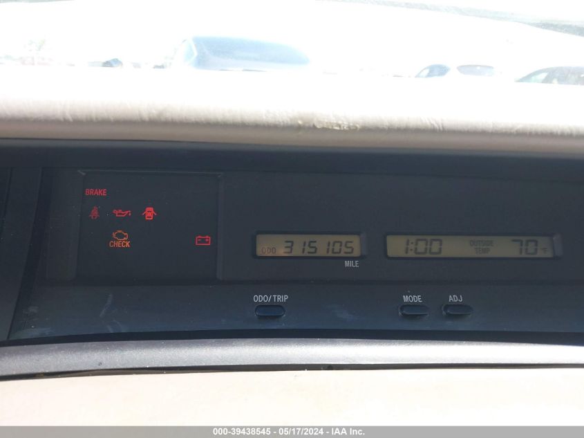 2001 Toyota Avalon Xl VIN: 4T1BF28B51U141743 Lot: 39438545