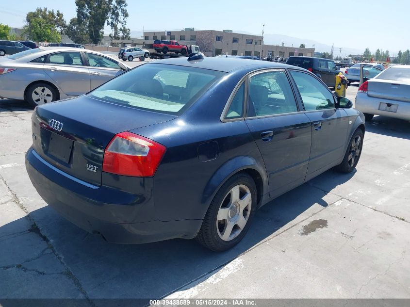 2004 Audi A4 1.8T VIN: WAULC68E94A217129 Lot: 39438589