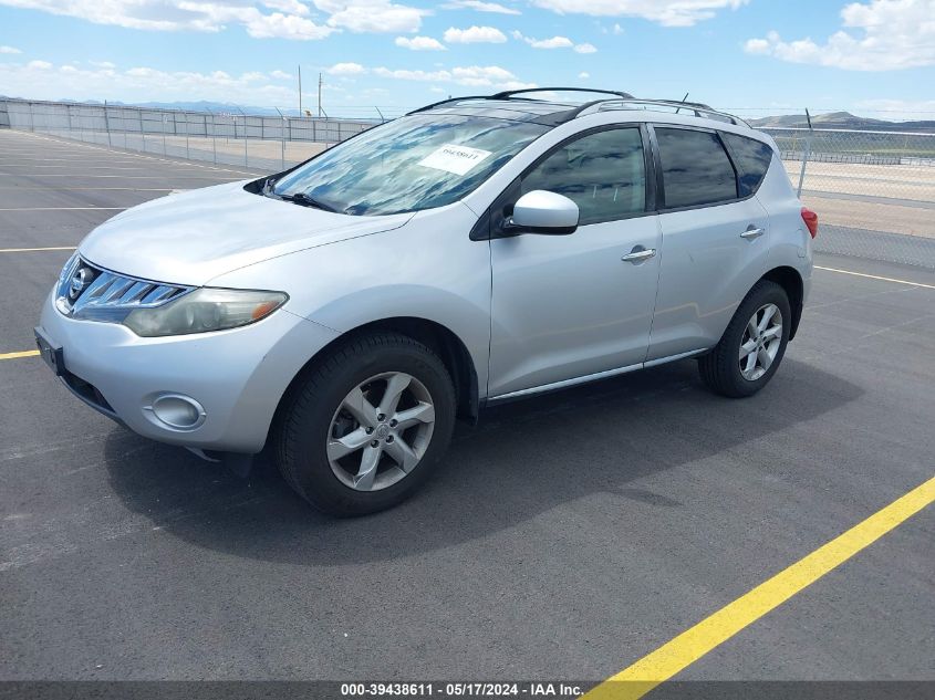 2009 Nissan Murano Sl VIN: JN8AZ18U39W107145 Lot: 39438611