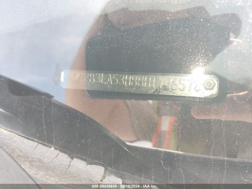 2008 Dodge Charger R/T VIN: 2B3LA53H88H174657 Lot: 39438659