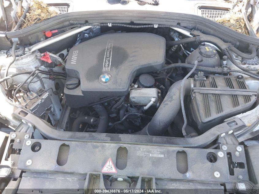 2015 BMW X3 Sdrive28I VIN: 5UXWZ7C52F0F76313 Lot: 39438876