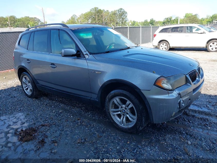 2006 BMW X3 3.0I VIN: WBXPA93426WG83250 Lot: 39439006