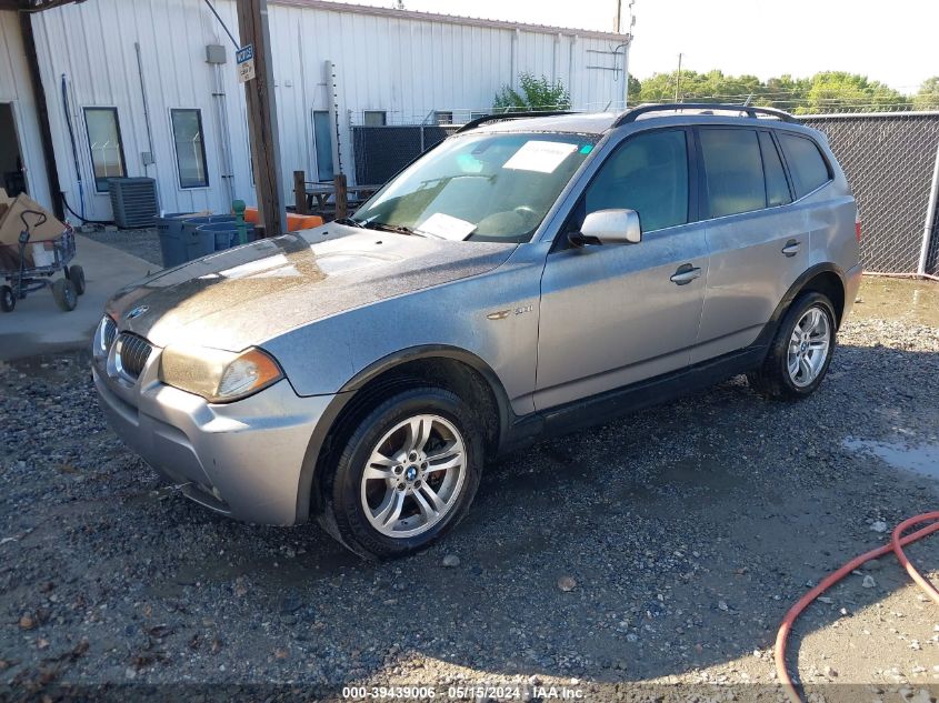 2006 BMW X3 3.0I VIN: WBXPA93426WG83250 Lot: 39439006