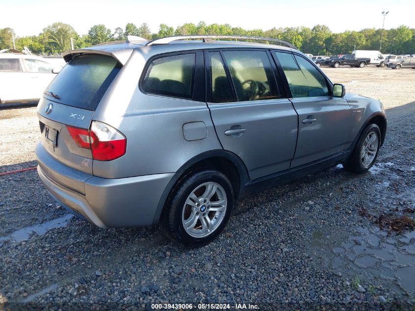 2006 BMW X3 3.0I VIN: WBXPA93426WG83250 Lot: 39439006