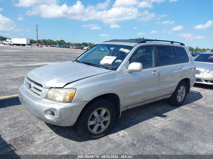 2006 Toyota Highlander VIN: JTEGD21A060136705 Lot: 39439119