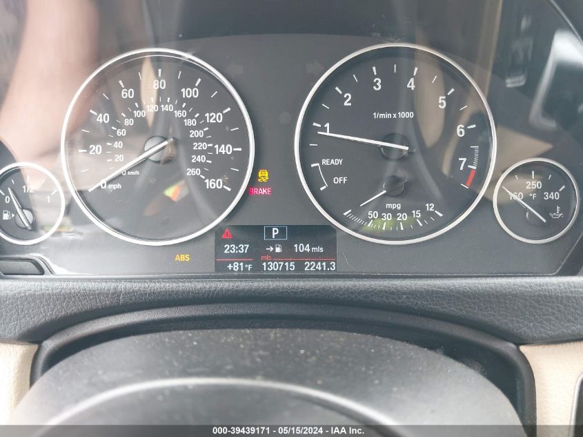 2013 BMW 320I VIN: WBA3B1C52DF461656 Lot: 39439171