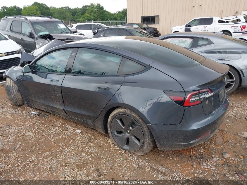 2021 Tesla Model 3 Standard Range Plus Rear-Wheel Drive VIN: 5YJ3E1EA9MF048027 Lot: 39439271