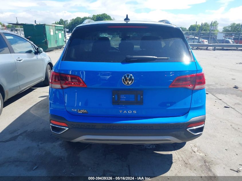 2023 Volkswagen Taos 1.5T Se VIN: 3VVEX7B22PM342227 Lot: 39439326