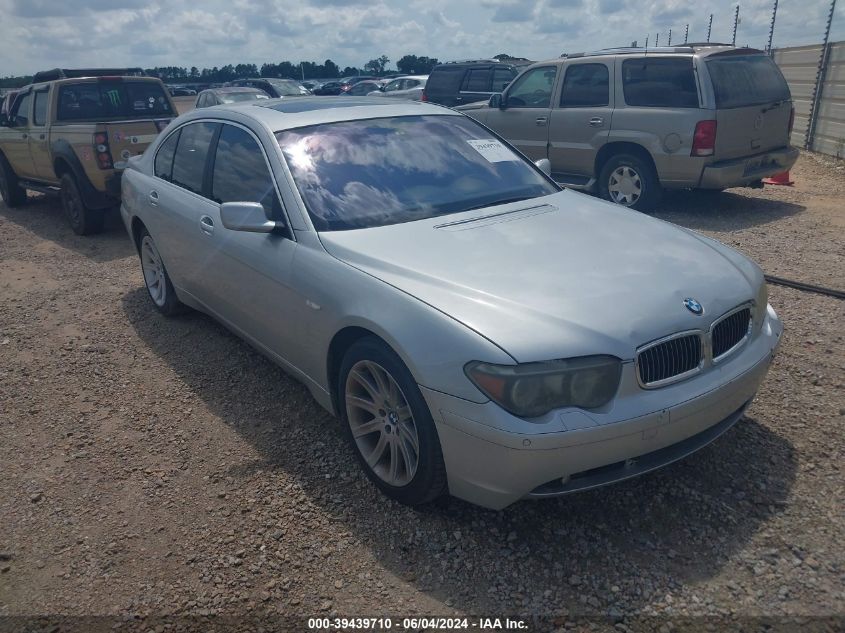 2004 BMW 745I VIN: WBAGL63494DP72242 Lot: 39439710