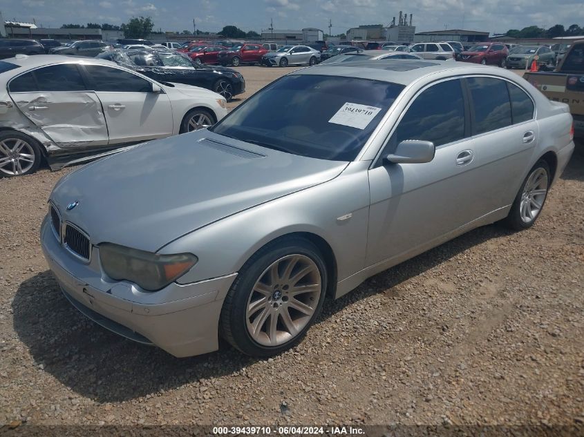 2004 BMW 745I VIN: WBAGL63494DP72242 Lot: 39439710