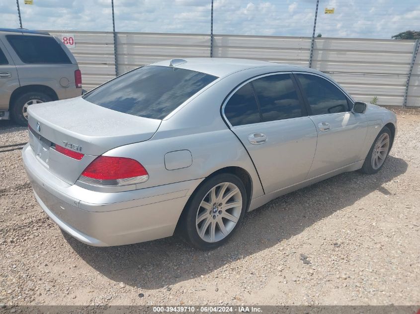 2004 BMW 745I VIN: WBAGL63494DP72242 Lot: 39439710