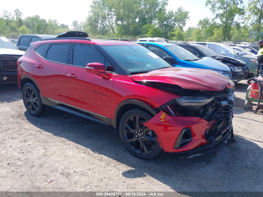 2022 Chevrolet Blazer Awd Rs VIN: 3GNKBKRS9NS138873 Lot: 39439751