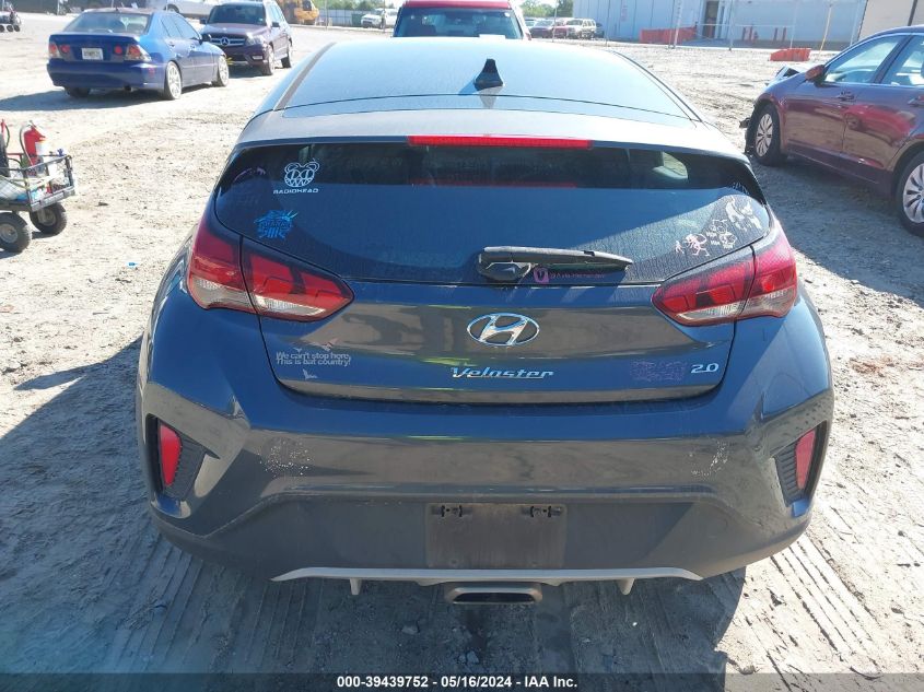 2019 Hyundai Veloster 2.0 VIN: KMHTG6AF7KU009204 Lot: 39439752