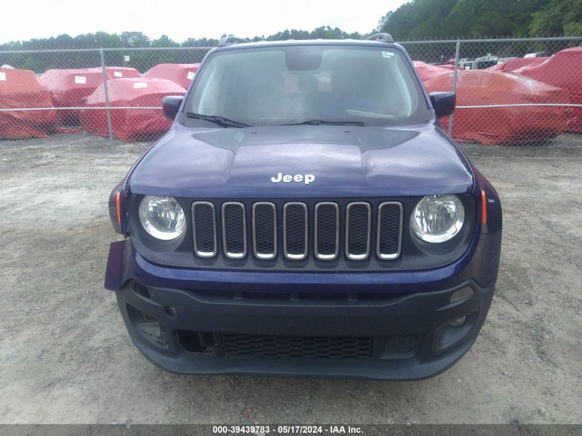 2018 Jeep Renegade Latitude Fwd VIN: ZACCJABB1JPJ58578 Lot: 39439783