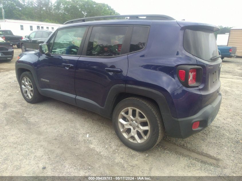 2018 Jeep Renegade Latitude Fwd VIN: ZACCJABB1JPJ58578 Lot: 39439783